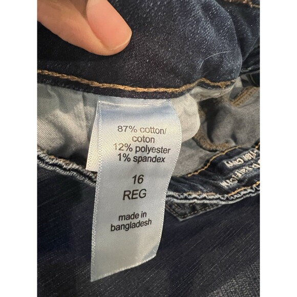 Maurices Women's 16 REG Dark Wash High Rise Curvy Bootcut Jeans M - Picture 15 of 16
